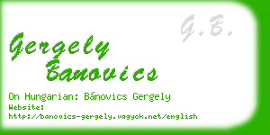 gergely banovics business card