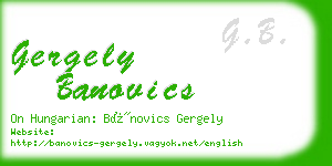 gergely banovics business card
